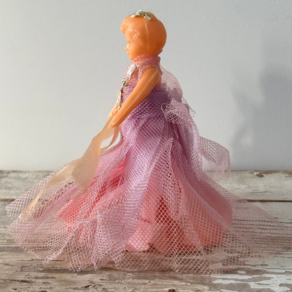 Vintage Pink Christmas Tree-Top Fairy c.1950s–1960s
