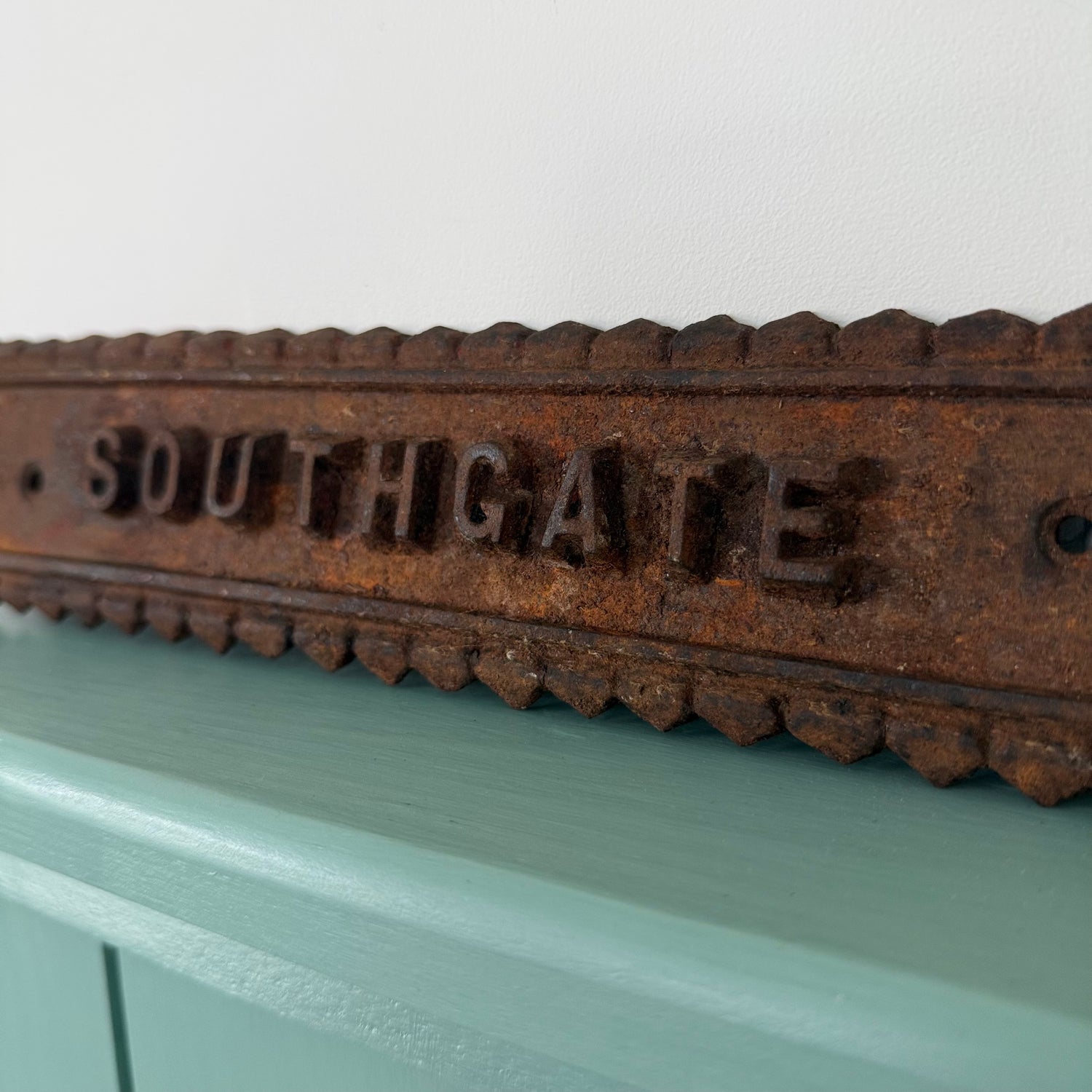 Antique Cast Iron Southgate Street Sign Plaque