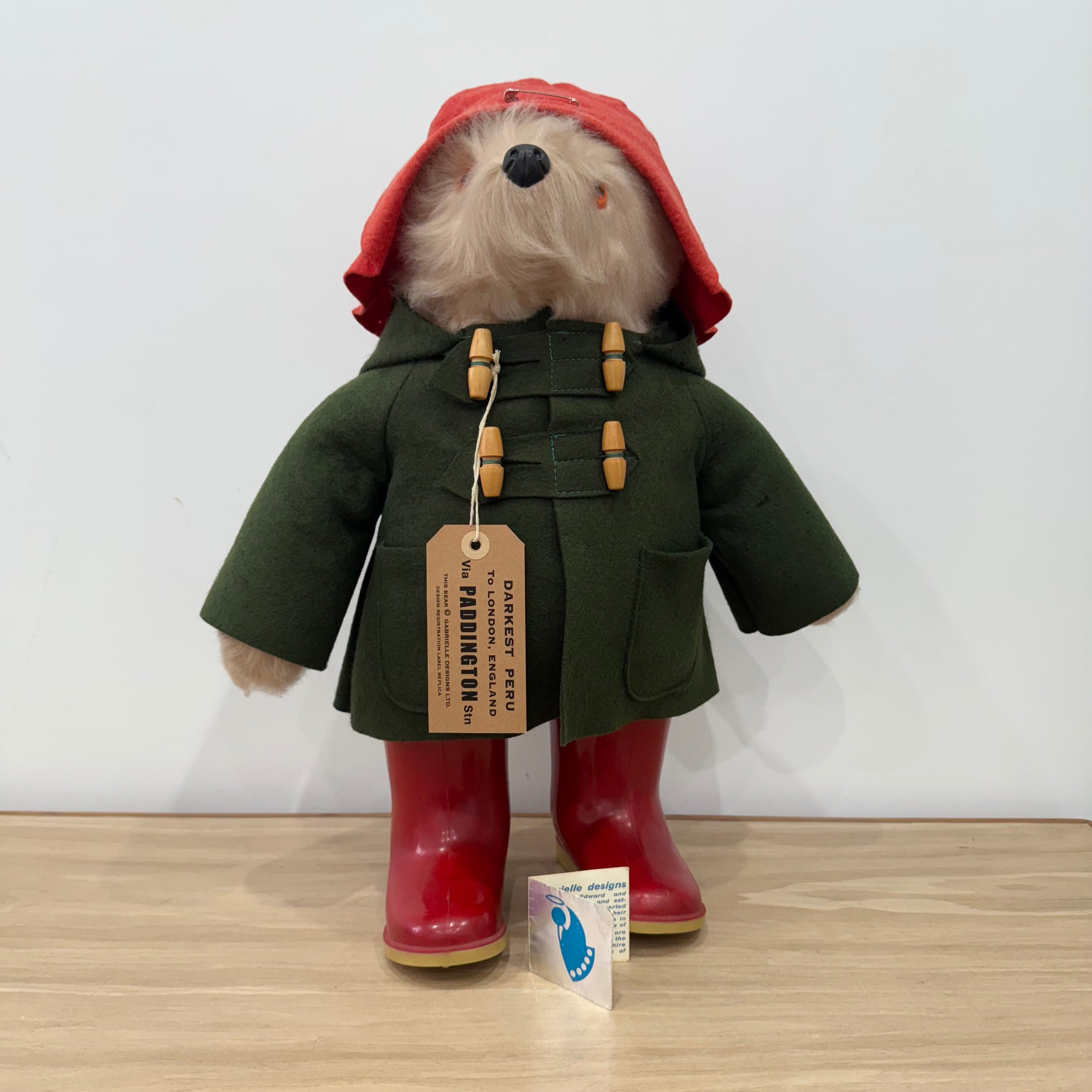 Gabrielle Designs Paddington Bear Vintage with Coat Hat &amp; Dunlop Boots