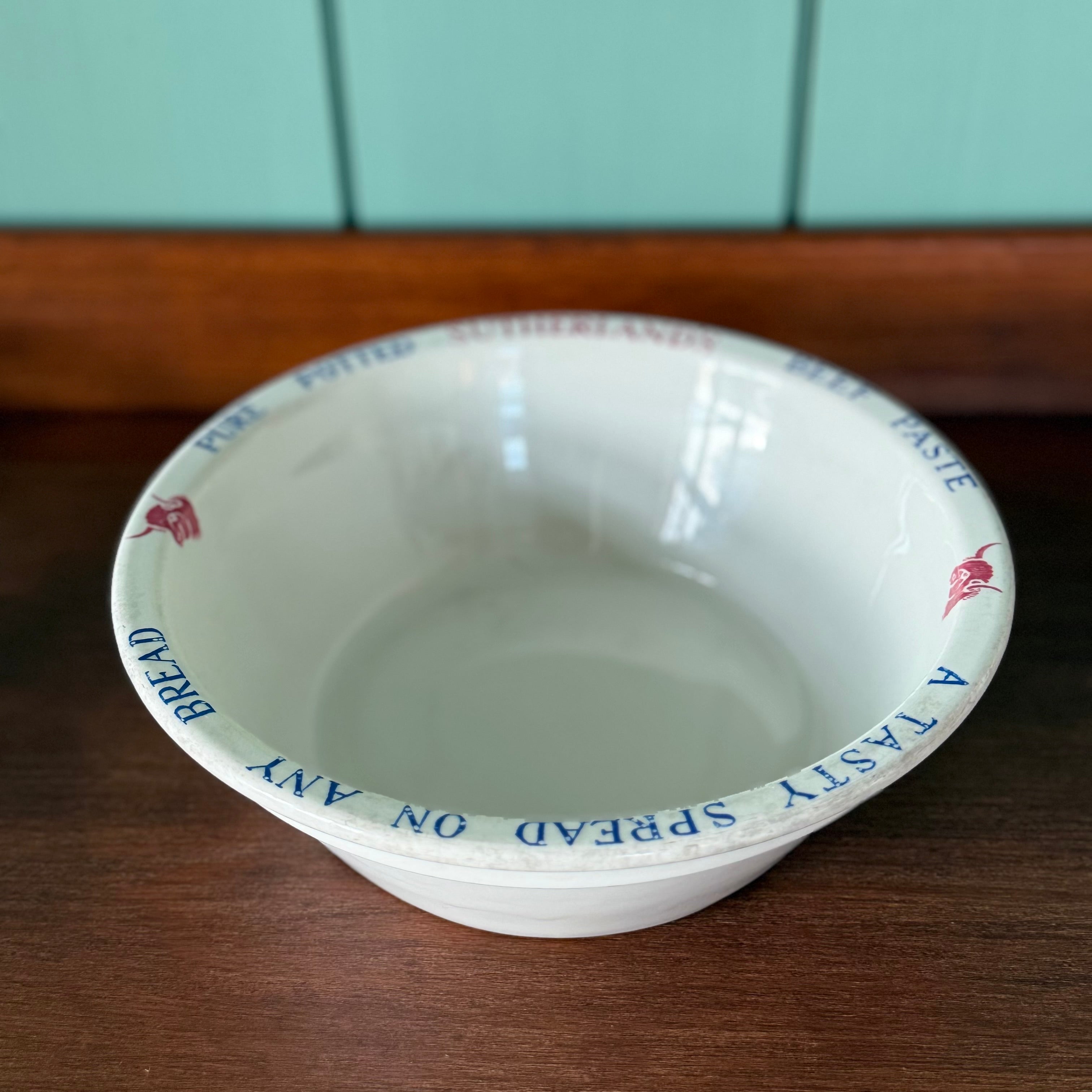 Vintage Hudson &amp; Middleton Sutherland’s Beef Paste Advertising Bowl