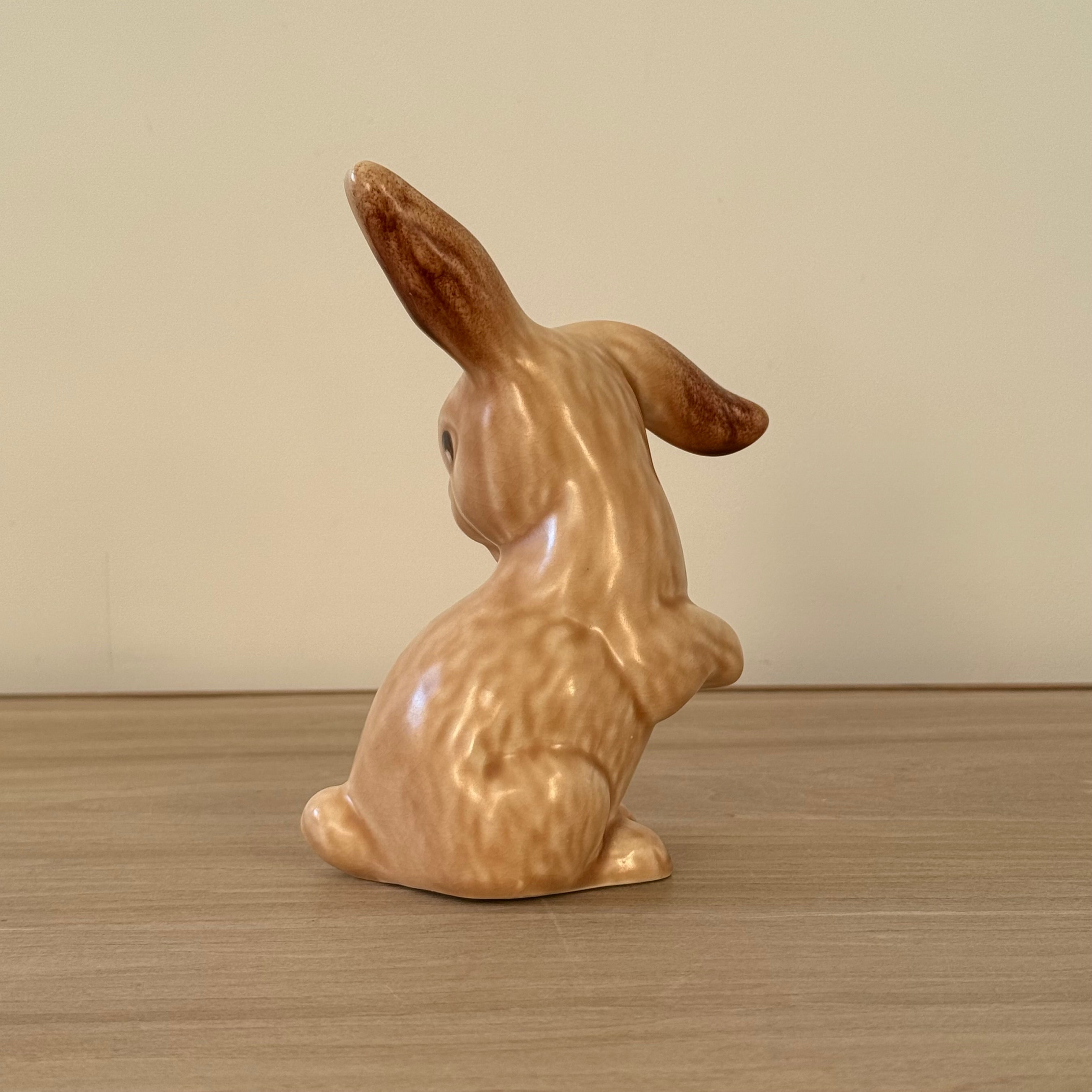 Vintage Sylvac Brown Rabbit Figure Standing Upright