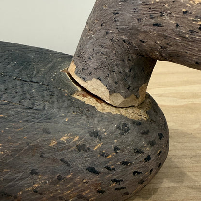 Primitive Folk Art Wooden Duck Decoy Hand Carved British 37cm