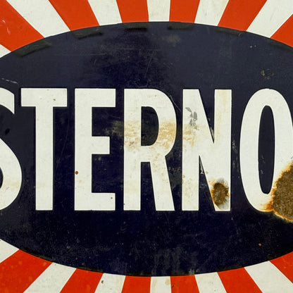 Original Sternol sunburst enamel advertising sign