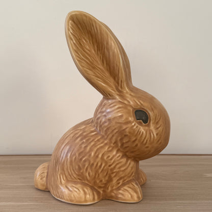 Large Sylvac Brown Rabbit Model 1028 Vintage Pottery Figure