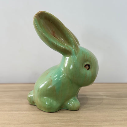 Extra Large Vintage Green Pottery Rabbit Denby SylvaC Style Mid Century