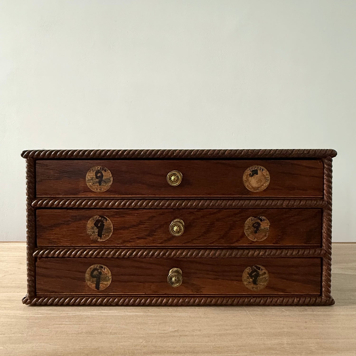 Rare Pre-War SILCARN Machine Twist British Haberdashery Shop Cabinet c.1930