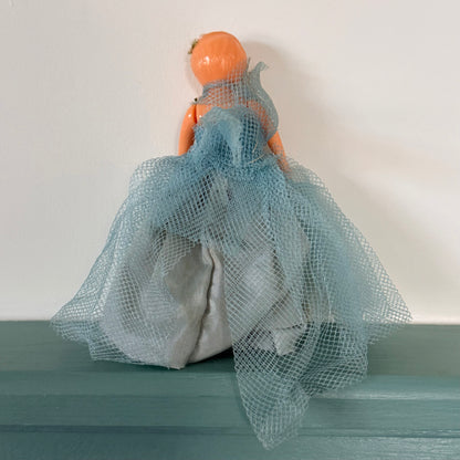 Vintage Blue Christmas Tree-Top Fairy – c.1950s–1960s