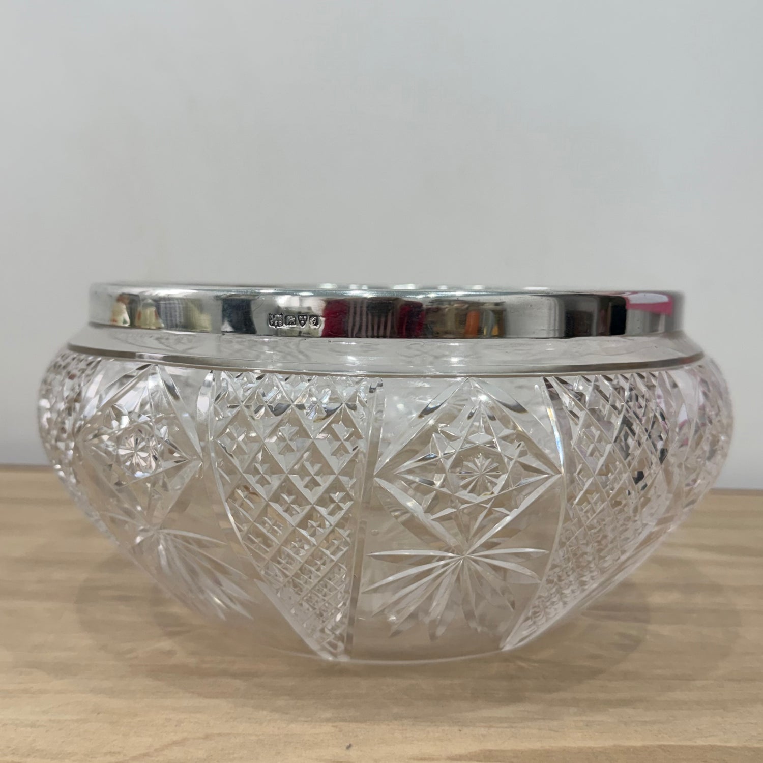 Silver rimmed bowl