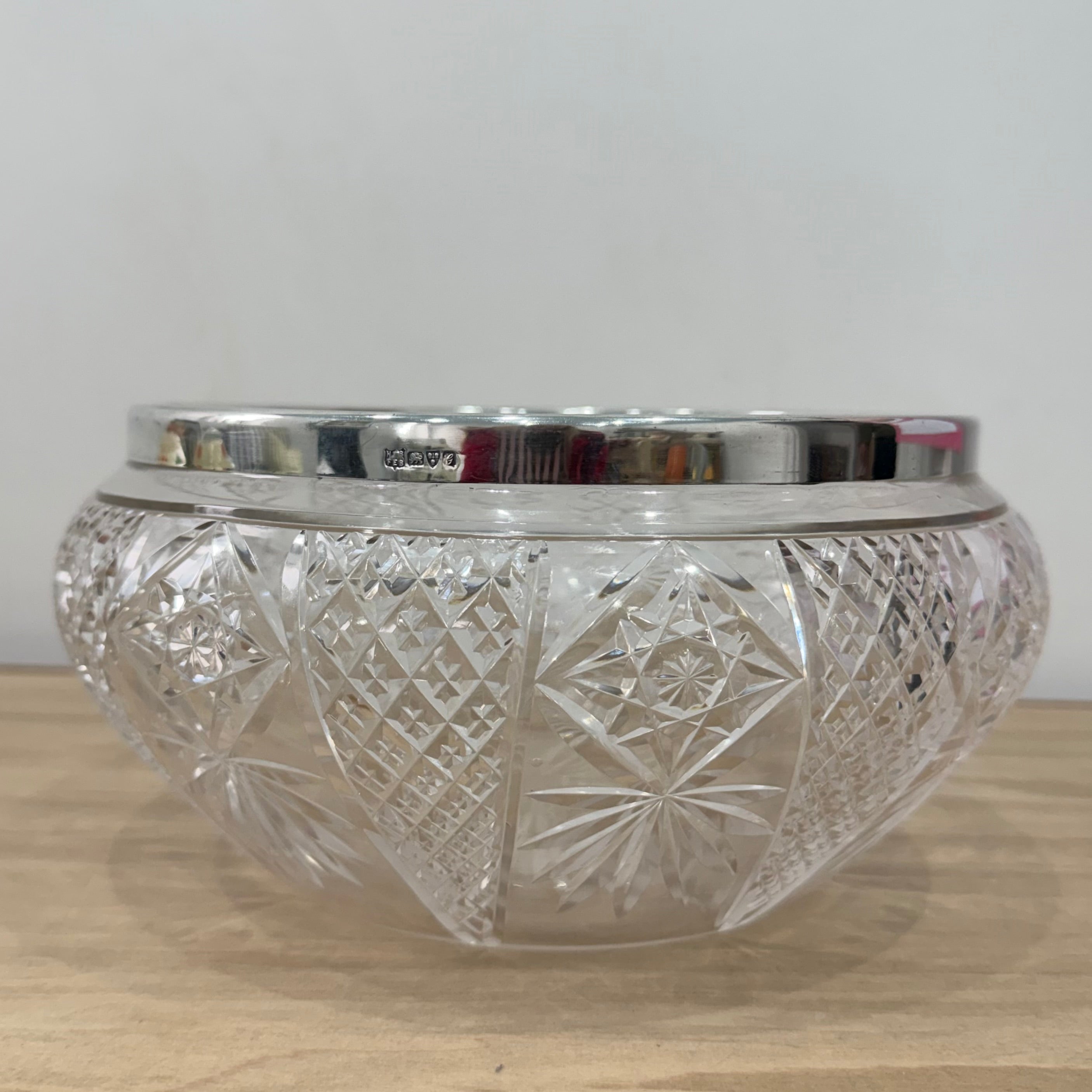 Silver rimmed bowl