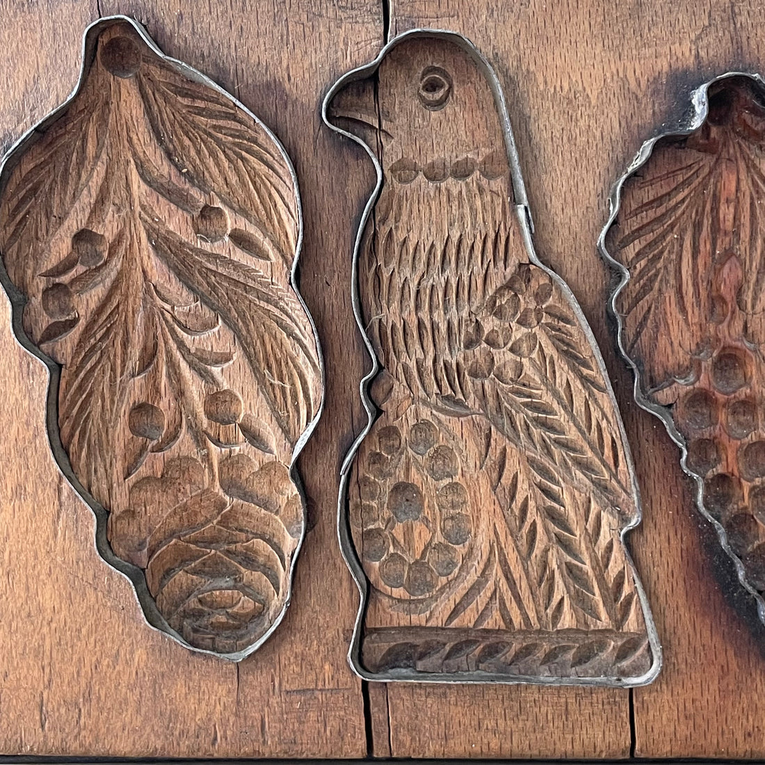 Antique Wooden Springerle Biscuit Mould – Hand-Carved – 19th–Early 20th Century