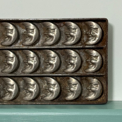 Anton Reiche Antique Chocolate Mould – Crescent Moon Faces