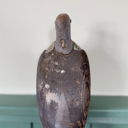 Antique Wooden Pigeon Decoy with Original Paint