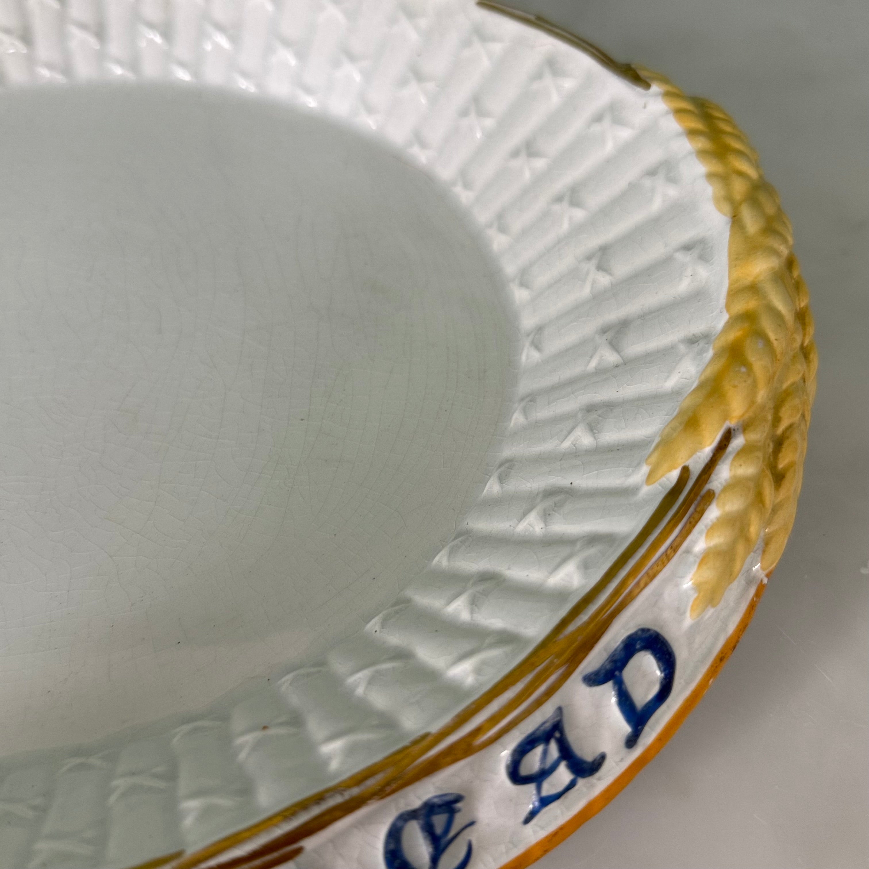 Victorian Ceramic Bread Plate ‘Our Daily Bread Give Us This Day’