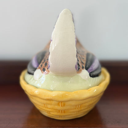 Vintage Ceramic Hen on Nest Egg Dish Chicken Tureen Kitchenalia