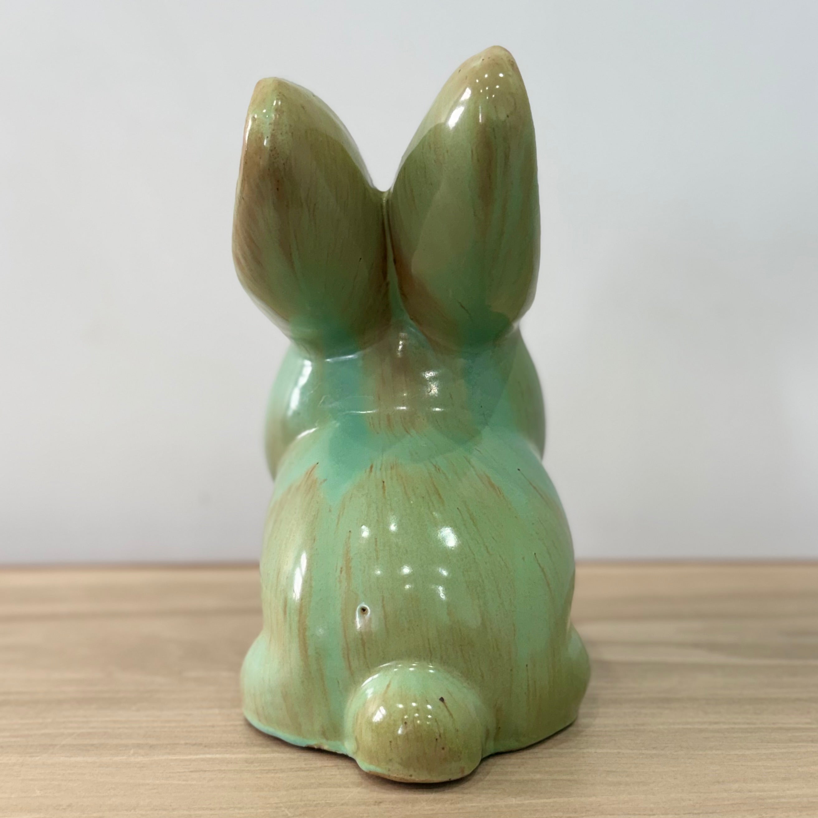 Extra Large Vintage Green Pottery Rabbit Denby SylvaC Style Mid Century