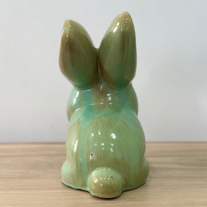 Extra Large Vintage Green Pottery Rabbit Denby SylvaC Style Mid Century