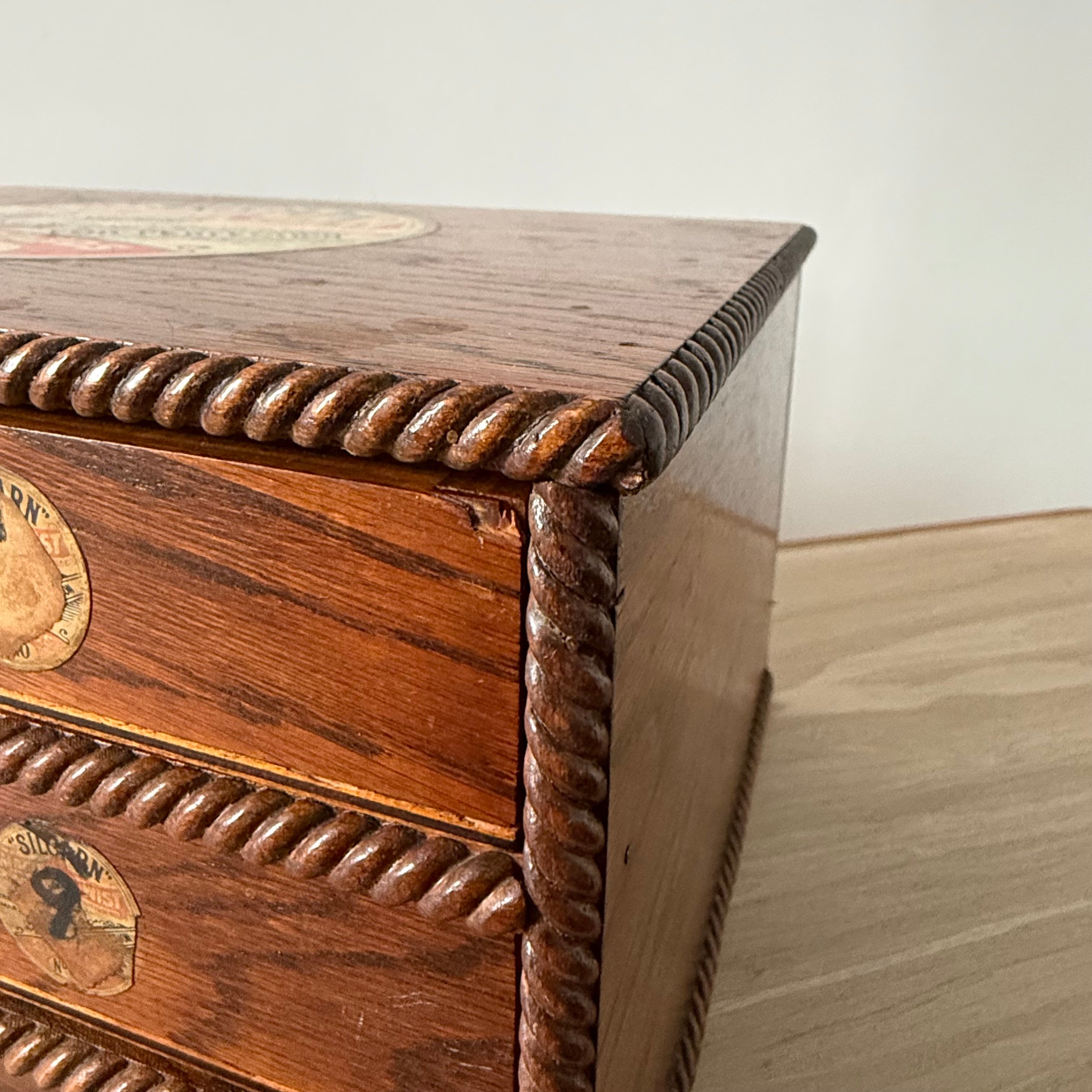 Rare Pre-War SILCARN Machine Twist British Haberdashery Shop Cabinet c.1930