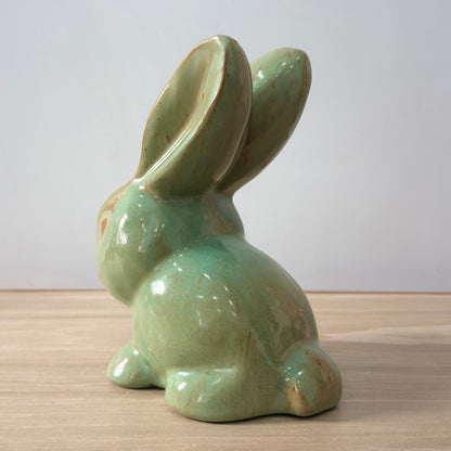 Vintage Green Rabbit Denby SylvaC Style Mid Century Ornament 17cm