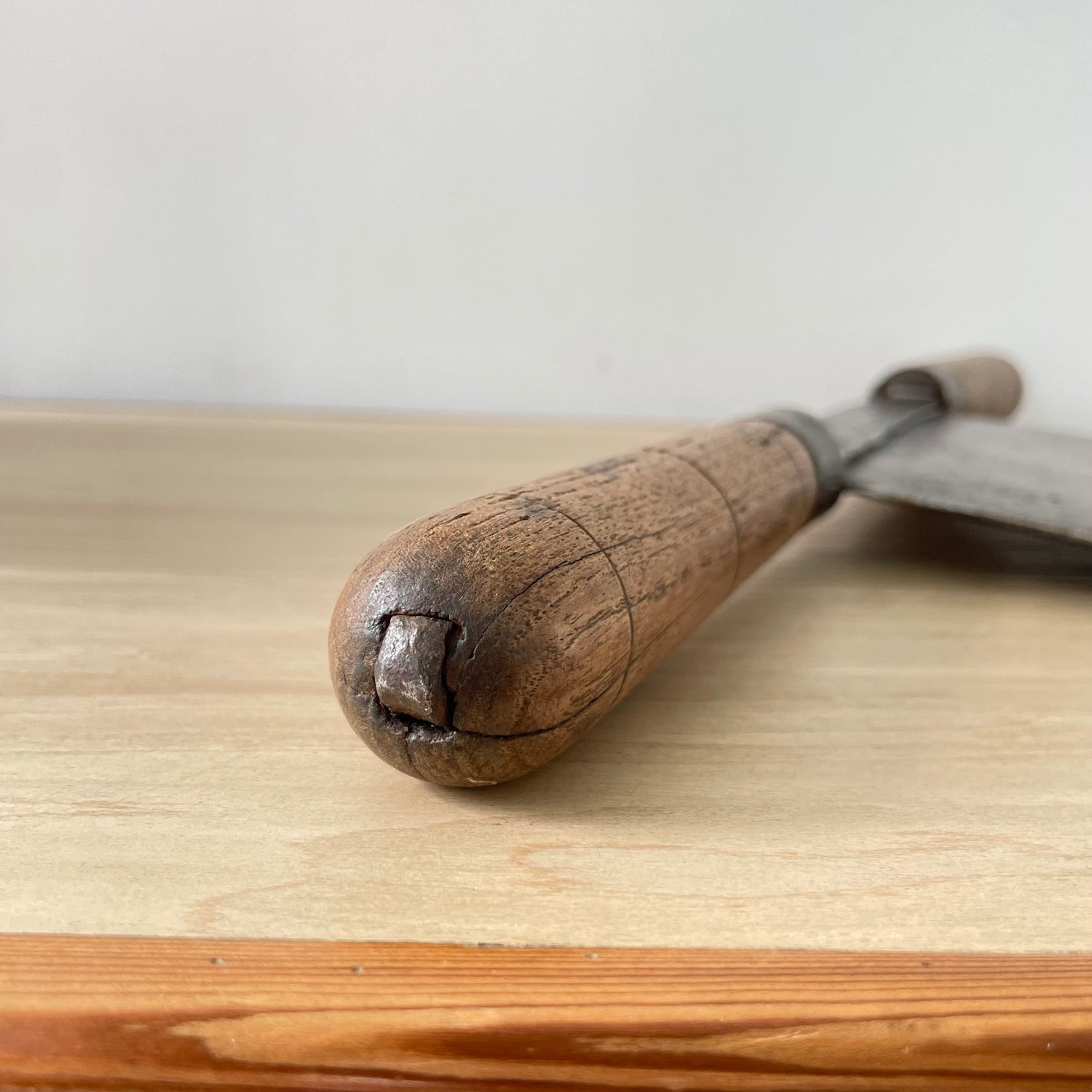 Large Antique Double-Handled Herb Chopper - 19th–Early 20th Century Kitchenalia