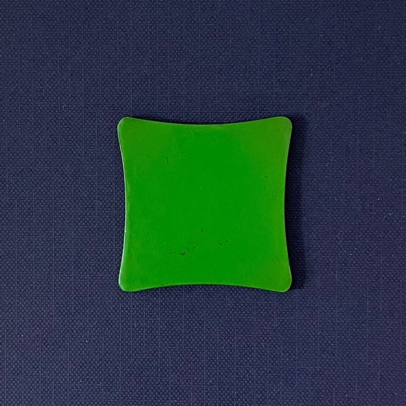 Japanese Painted Thread Winder – Green Lacquer with Landscape c.1890-1920s