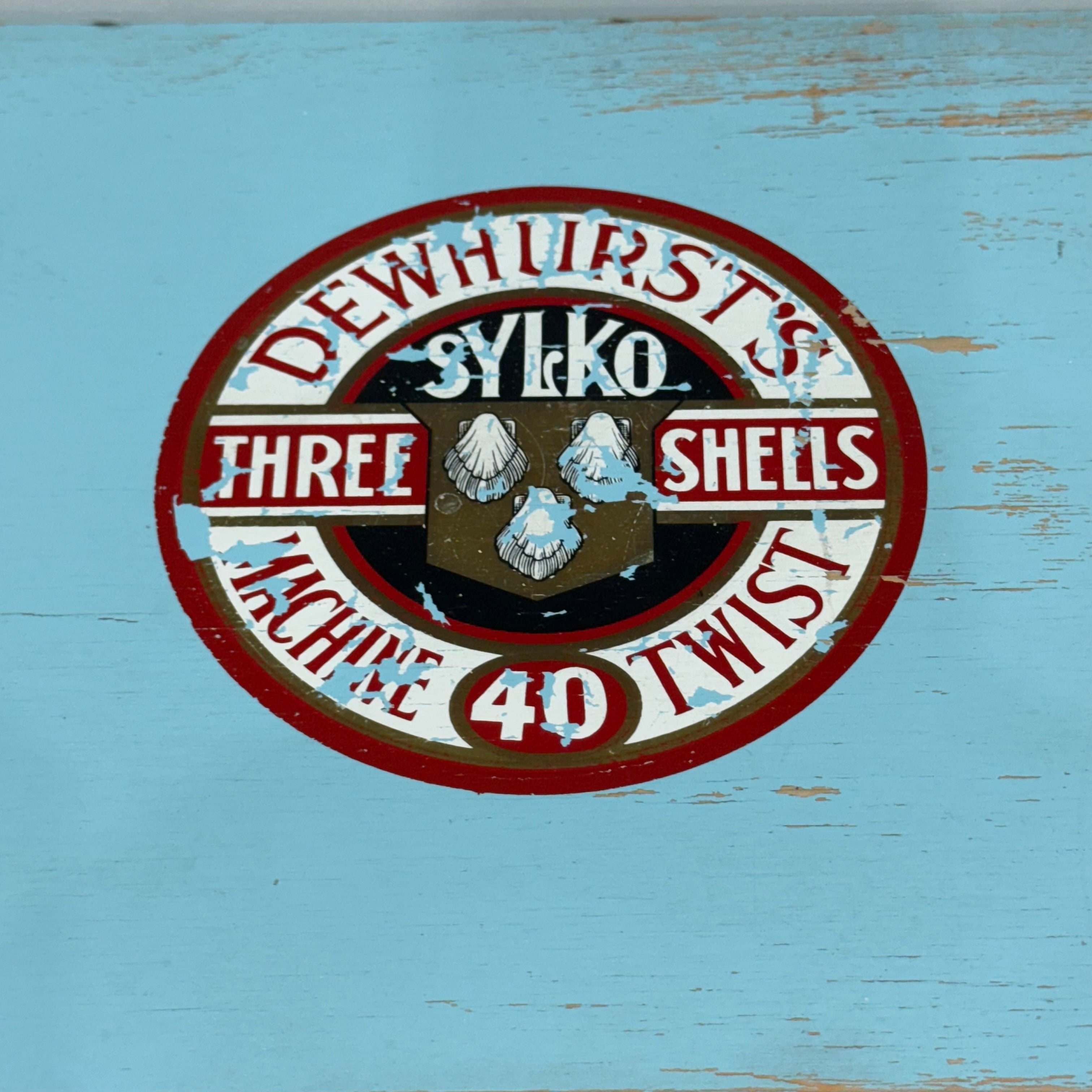 Vintage Dewhurst’s Sylko Three Shells Cotton Thread Advertising Countertop Drawers