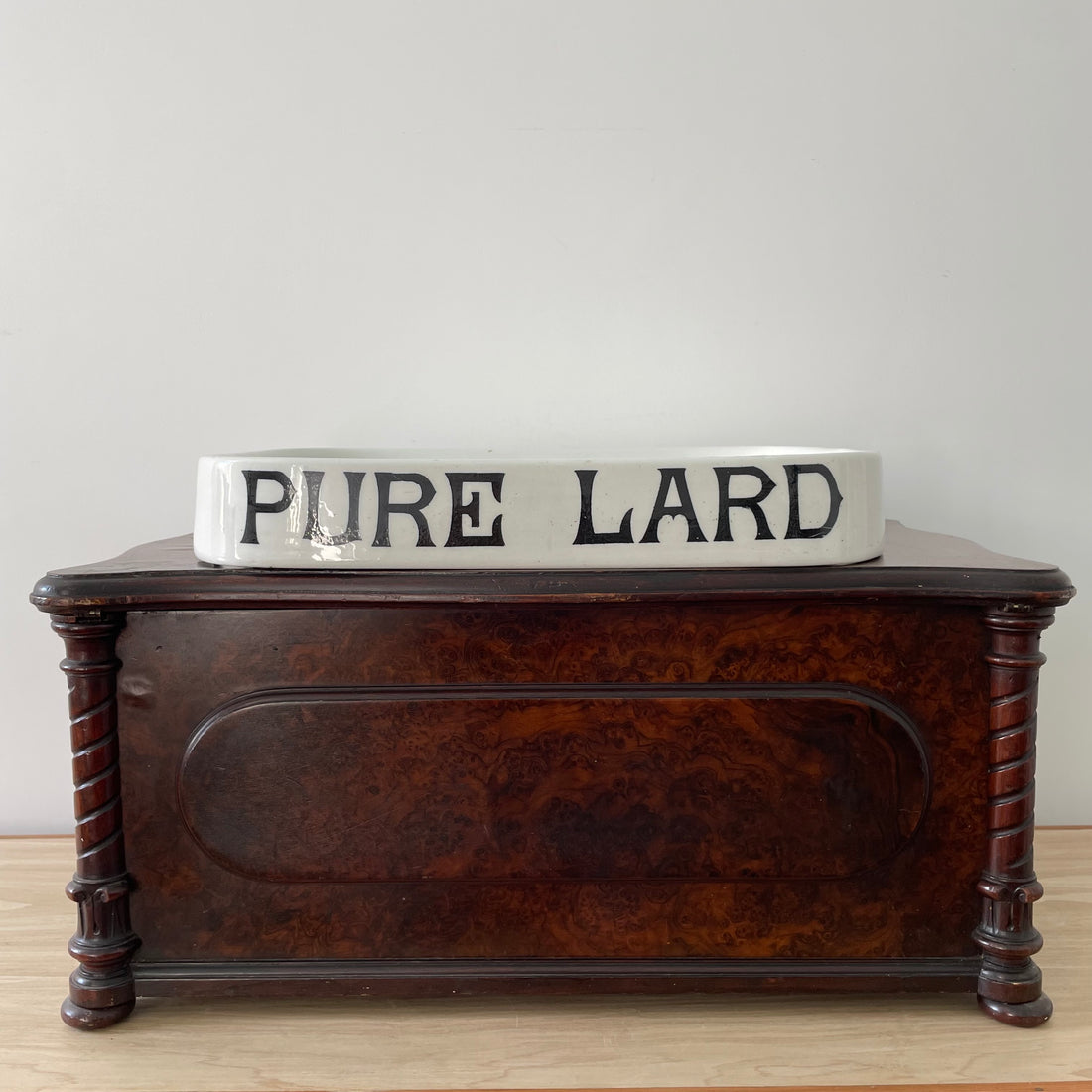 Antique Ironstone Pure Lard Slab – Berry &amp; Warmington Liverpool c.1920s–1930s