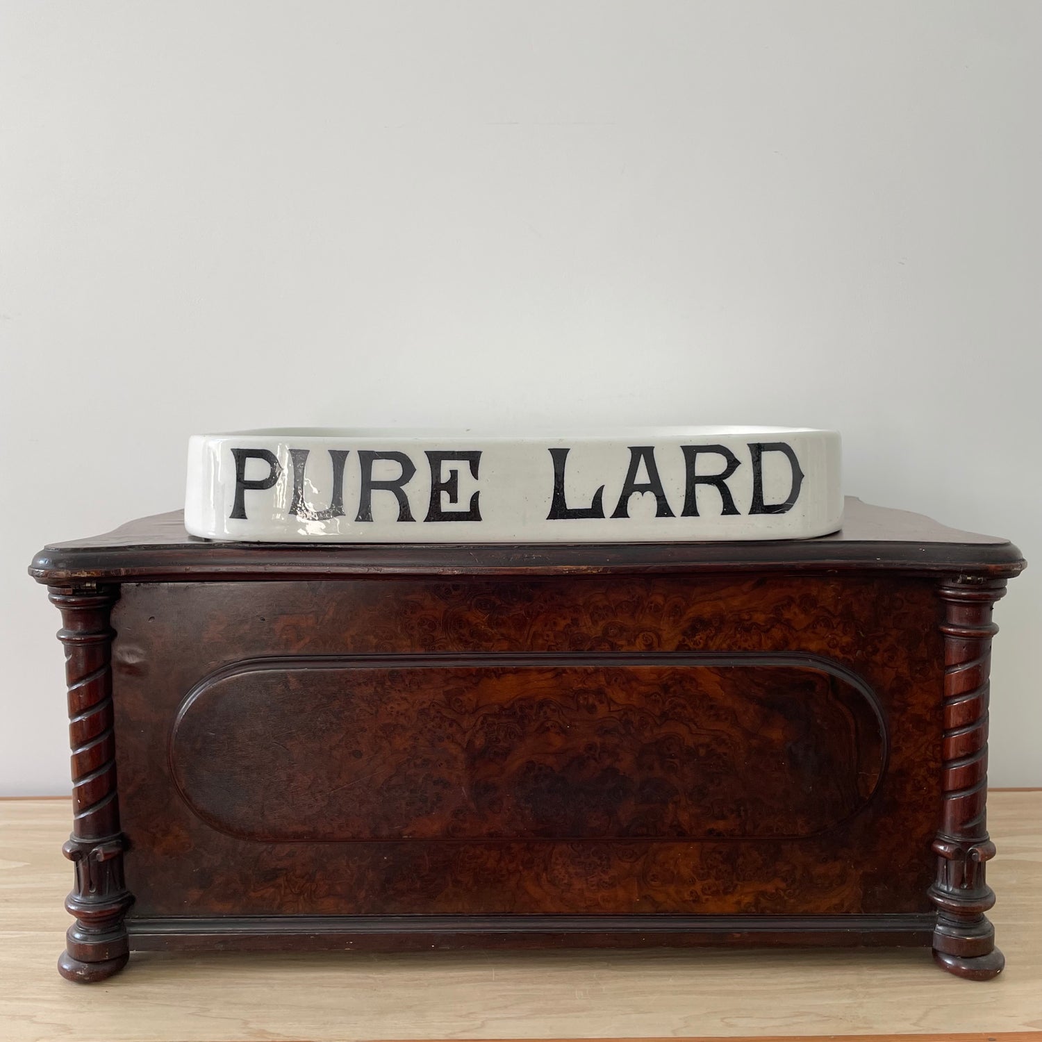 Antique Ironstone Pure Lard Slab – Berry &amp; Warmington Liverpool c.1920s–1930s