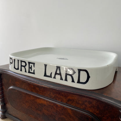Antique Ironstone Pure Lard Slab – Berry &amp; Warmington Liverpool c.1920s–1930s