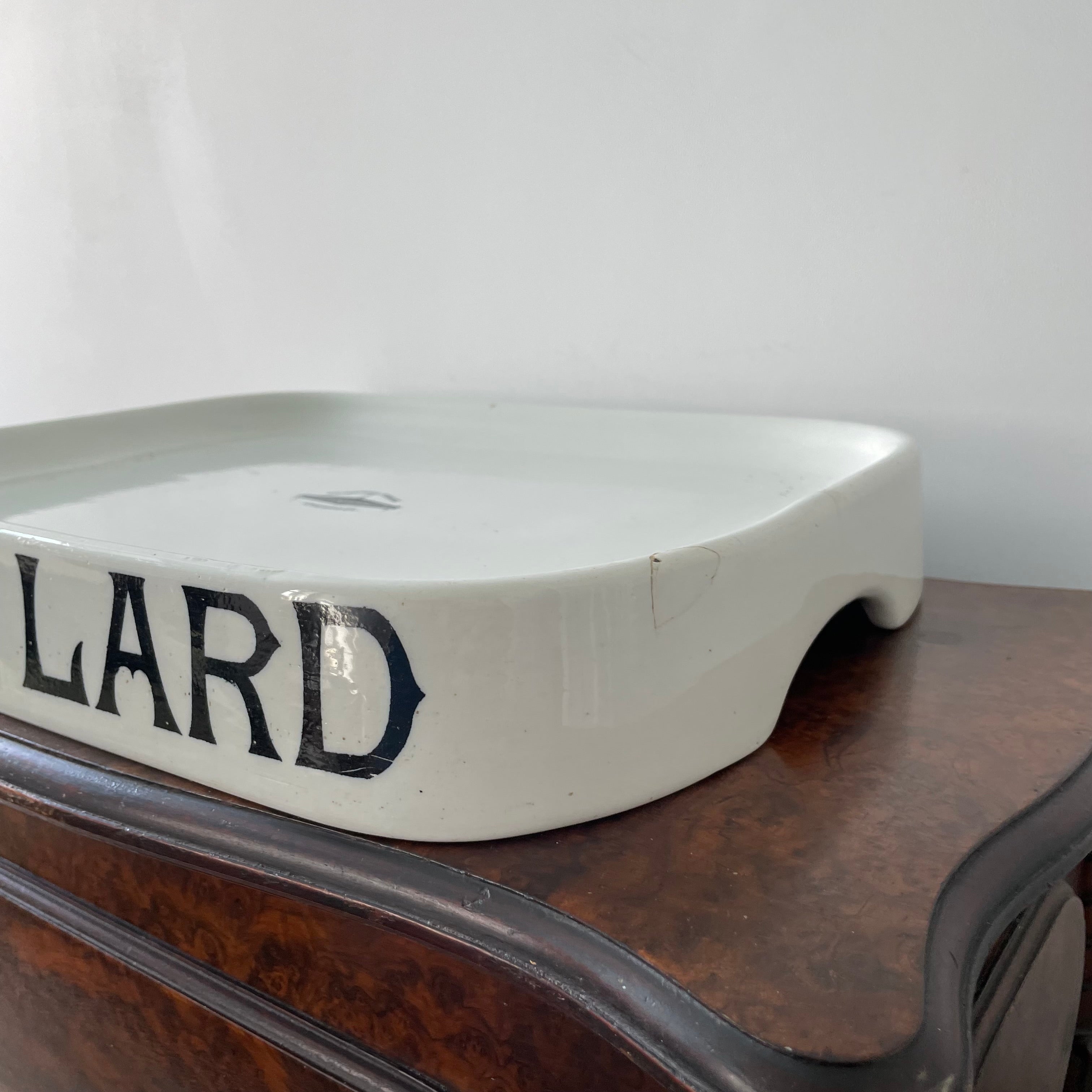 Antique Ironstone Pure Lard Slab – Berry &amp; Warmington Liverpool c.1920s–1930s