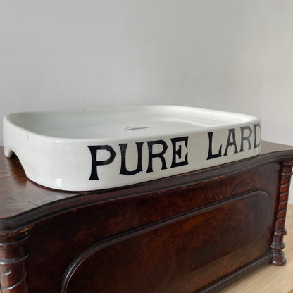 Antique Ironstone Pure Lard Slab – Berry &amp; Warmington Liverpool c.1920s–1930s