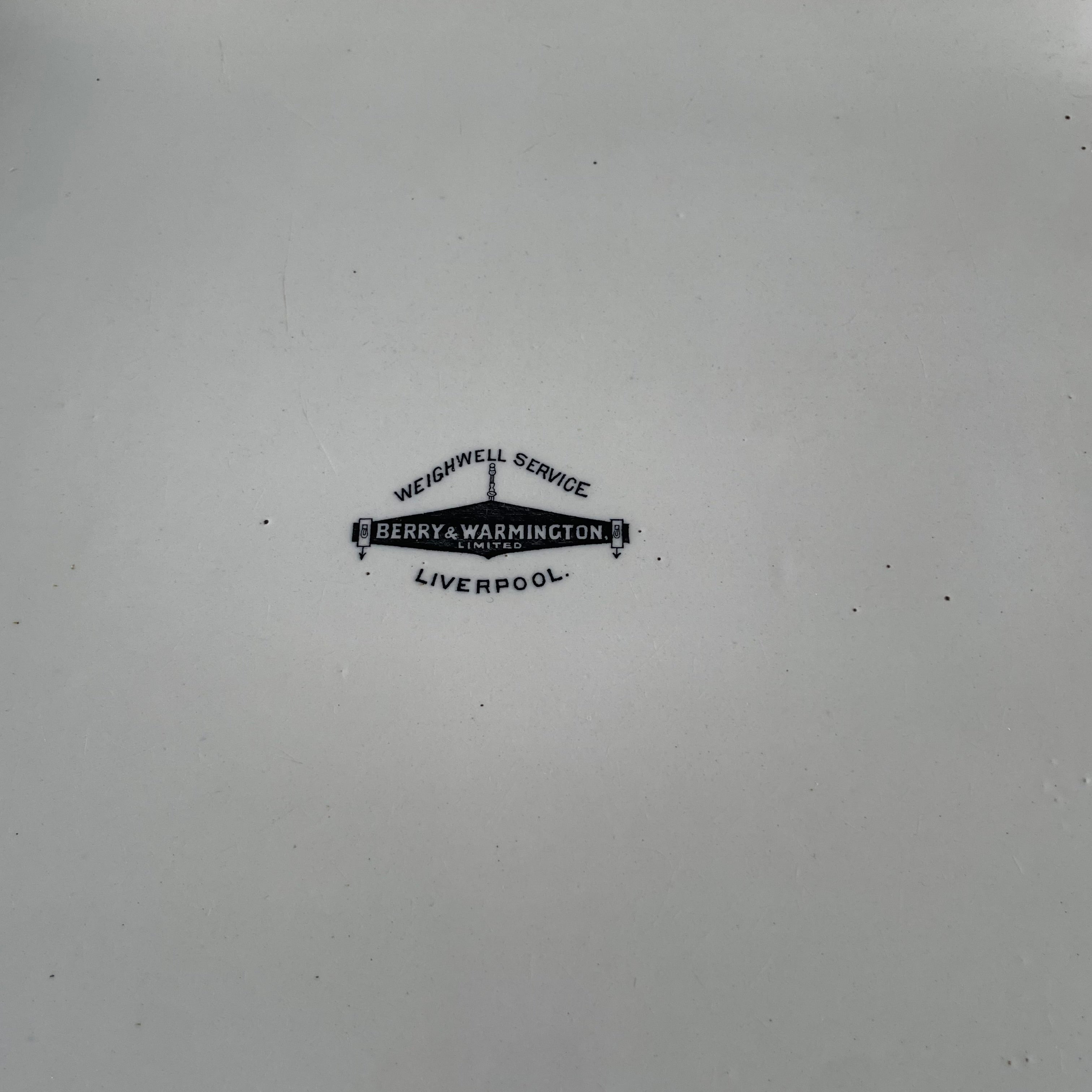 Antique Ironstone Pure Lard Slab – Berry &amp; Warmington Liverpool c.1920s–1930s