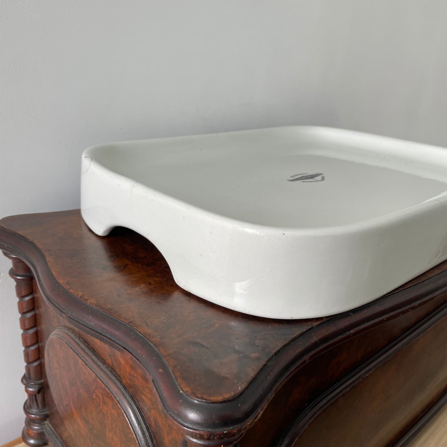 Antique Ironstone Pure Lard Slab – Berry &amp; Warmington Liverpool c.1920s–1930s