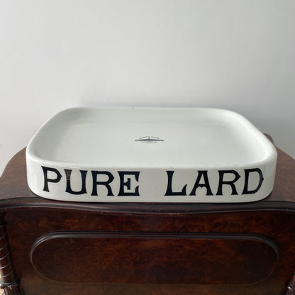 Antique Ironstone Pure Lard Slab – Berry &amp; Warmington Liverpool c.1920s–1930s