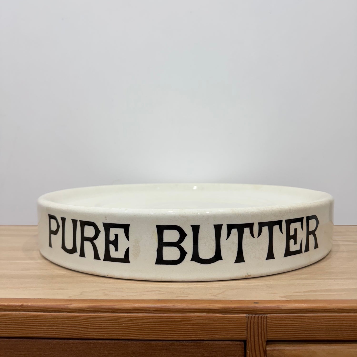 Antique Dairy Supply Co London “Pure Butter” Slab – White Ironstone c.1900