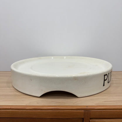 Antique Dairy Supply Co London “Pure Butter” Slab – White Ironstone c.1900