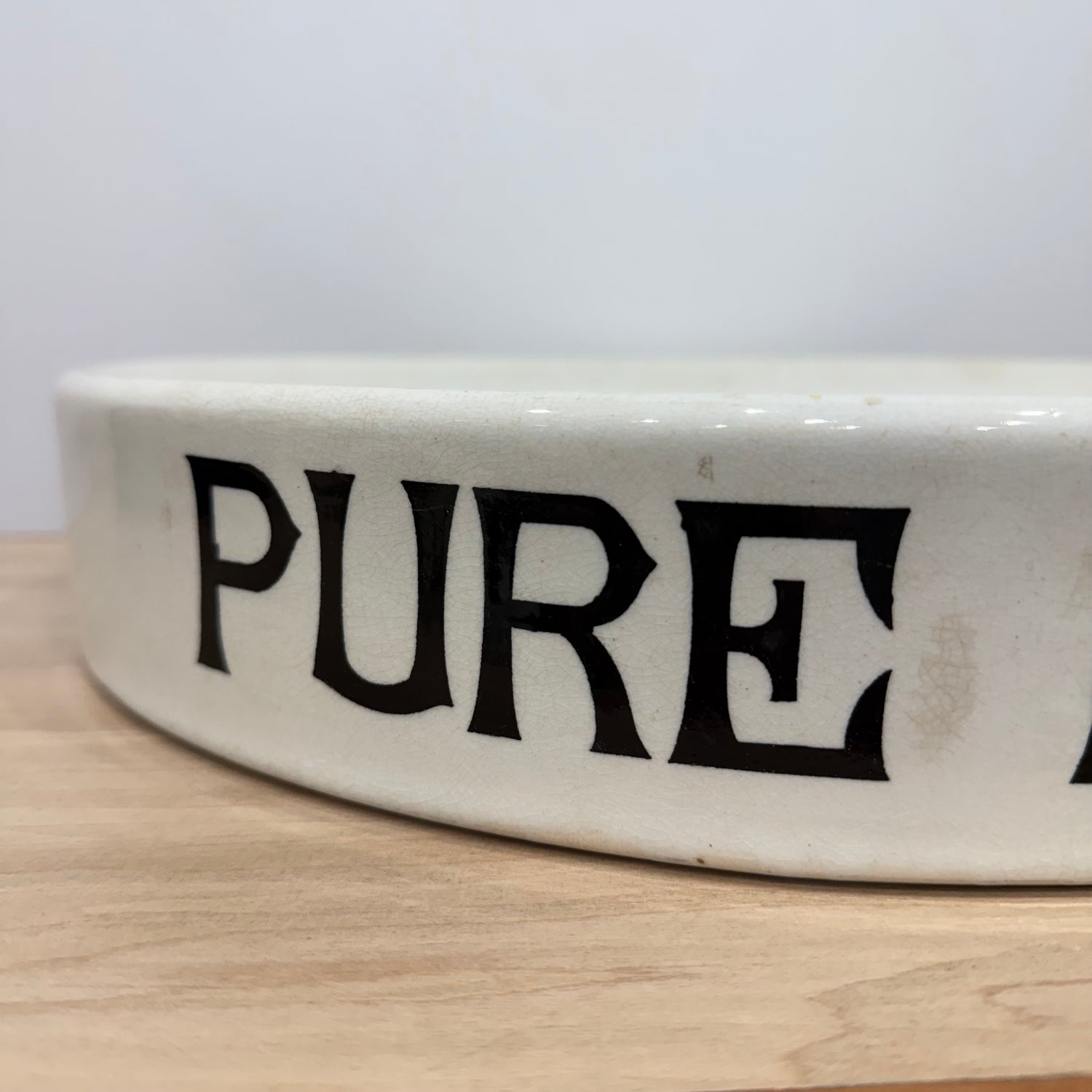 Antique Dairy Supply Co London “Pure Butter” Slab – White Ironstone c.1900