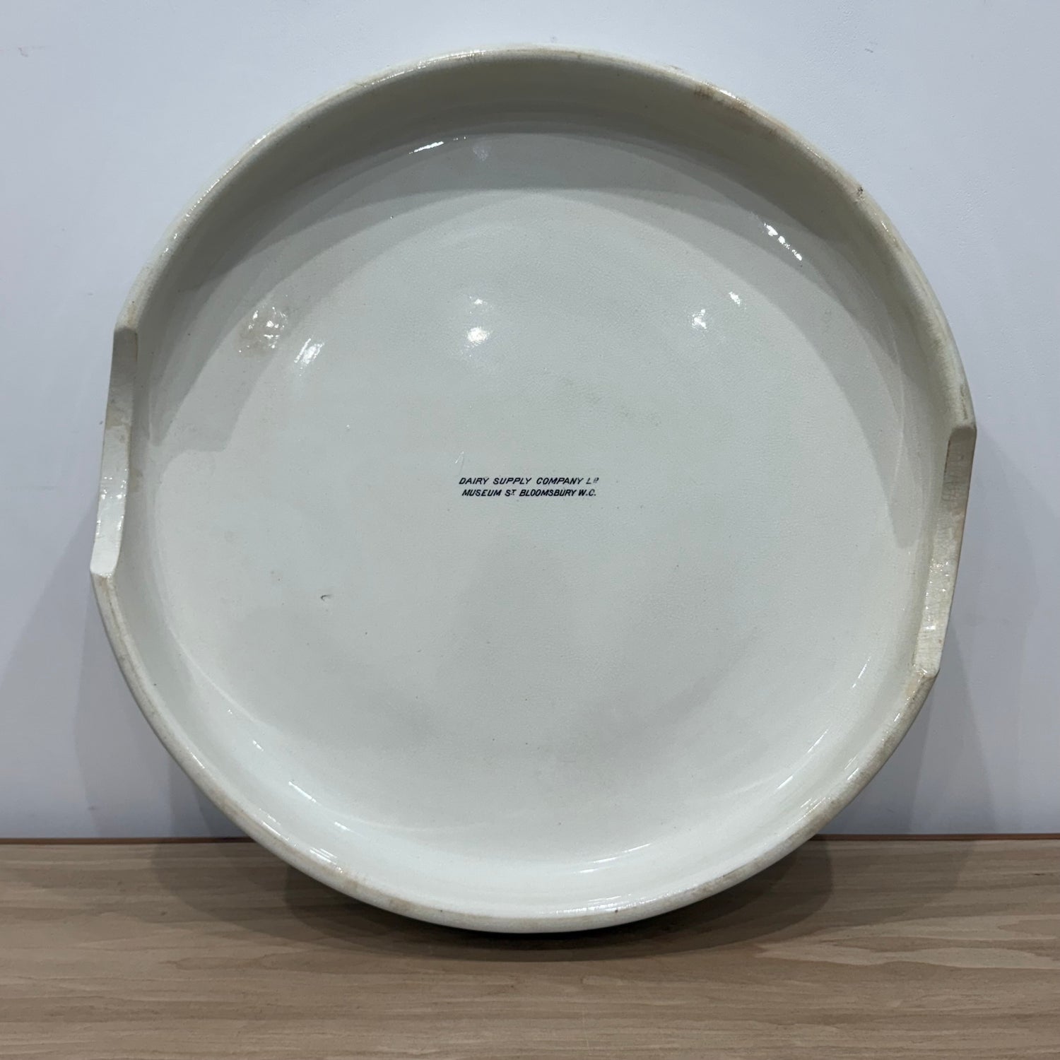 Antique Dairy Supply Co London “Pure Butter” Slab – White Ironstone c.1900