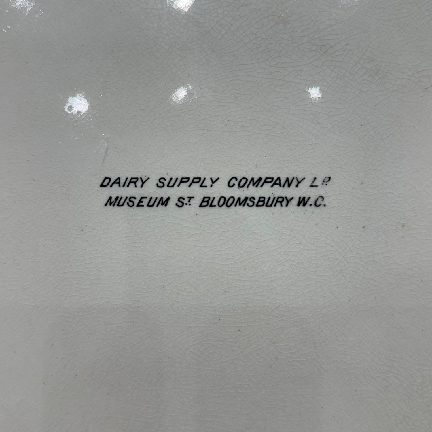 Antique Dairy Supply Co London “Pure Butter” Slab – White Ironstone c.1900