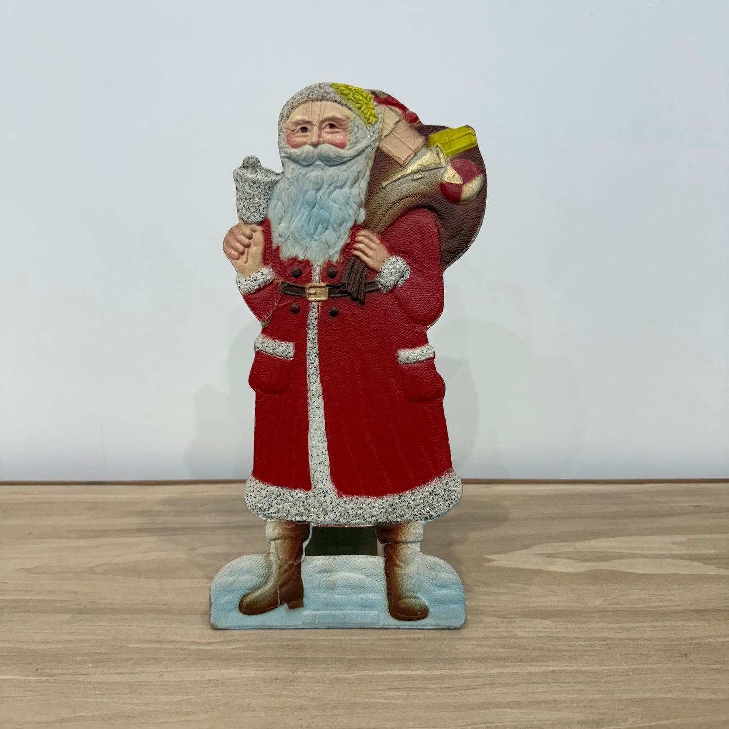 Vintage 1950s Cardboard Santa Claus Stand-Up – British Made Christmas Display
