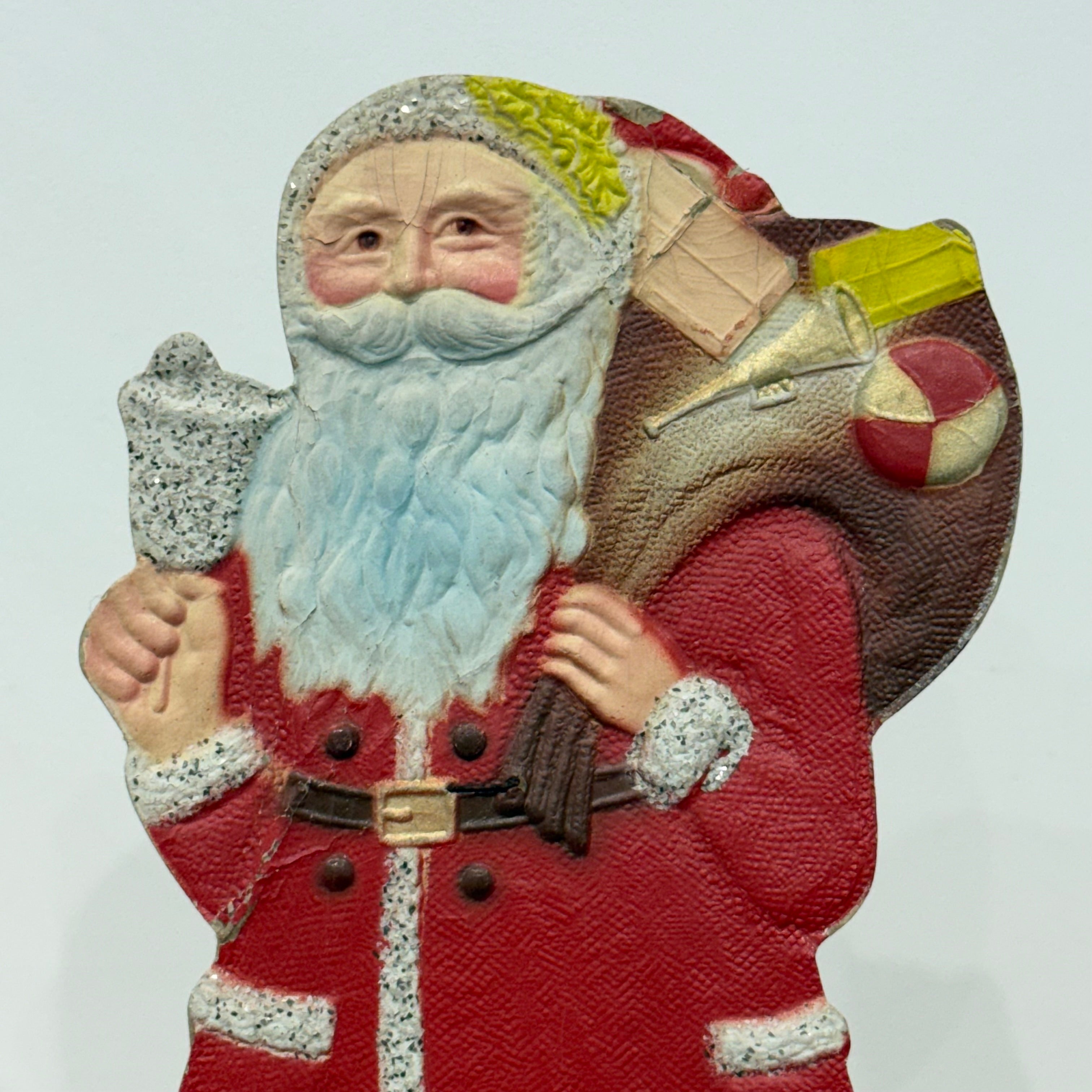 Vintage 1950s Cardboard Santa Claus Stand-Up – British Made Christmas Display