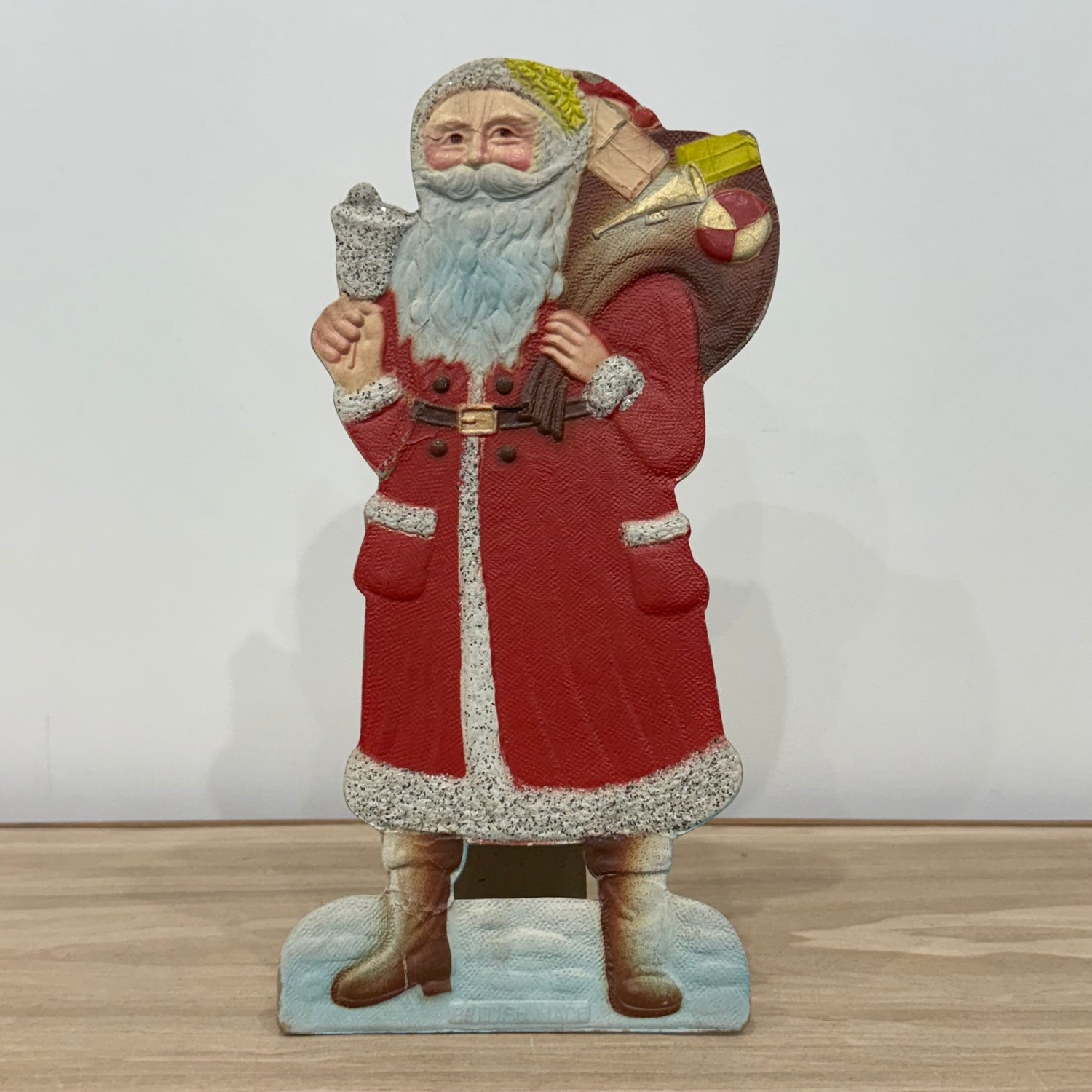 Vintage 1950s Cardboard Santa Claus Stand-Up – British Made Christmas Display
