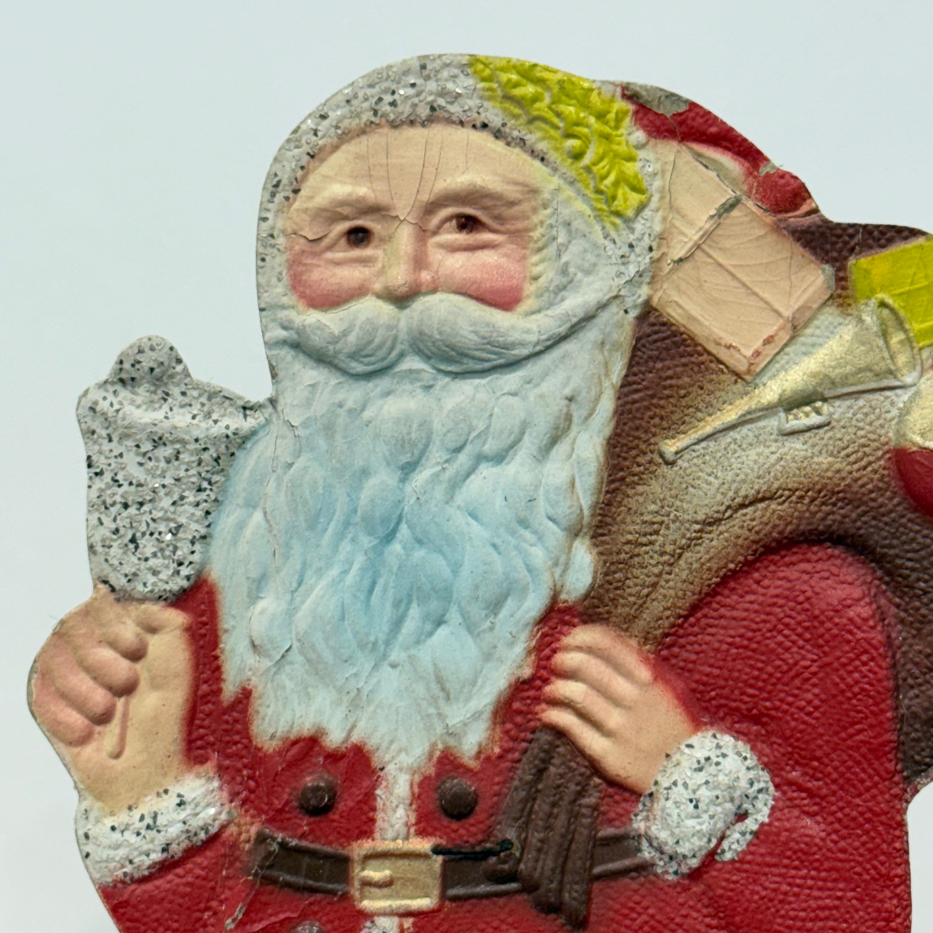 Vintage 1950s Cardboard Santa Claus Stand-Up – British Made Christmas Display