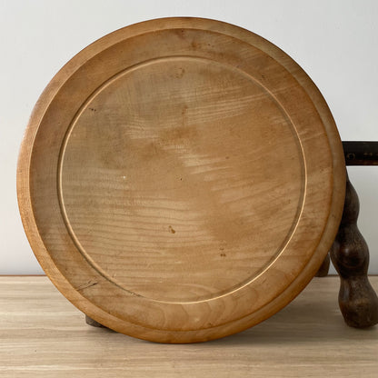 Antique Carved Wooden Breadboard – Floral Border, c.1900