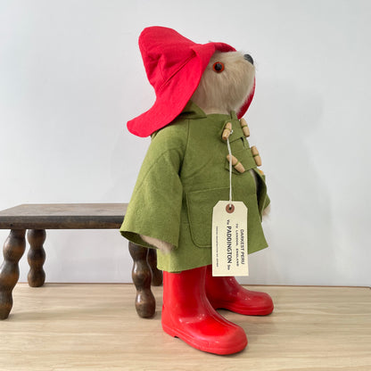 1972 Gabrielle Designs Paddington Bear – 18&quot; – Olive Duffle Coat, Red Hat, Red Boots