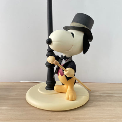 Vintage 1970s Nuova Linea Zero Snoopy Lamp Italy - Peanuts Top Hat Cane Light