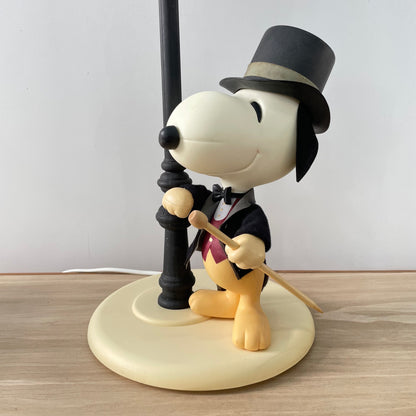 Vintage 1970s Nuova Linea Zero Snoopy Lamp Italy - Peanuts Top Hat Cane Light