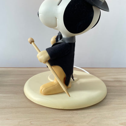 Vintage 1970s Nuova Linea Zero Snoopy Lamp Italy - Peanuts Top Hat Cane Light
