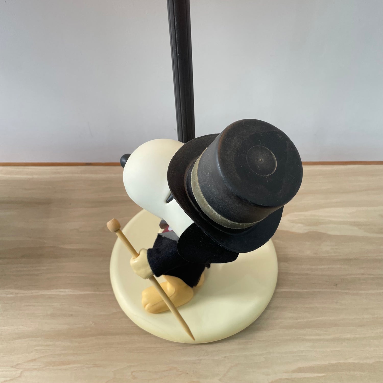 Vintage 1970s Nuova Linea Zero Snoopy Lamp Italy - Peanuts Top Hat Cane Light