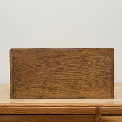 Vintage Oak Haberdashery “Sewing Silk” Cabinet – Two-Drawer Counter Display