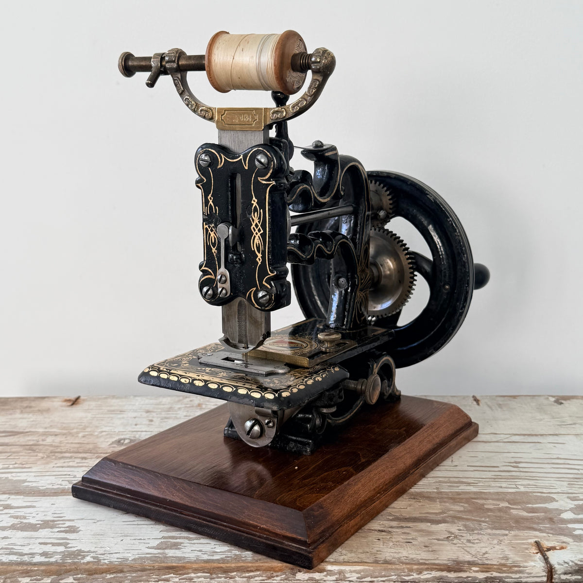Antique Victorian James G. Weir Hand-Crank Sewing Machine c.1870s